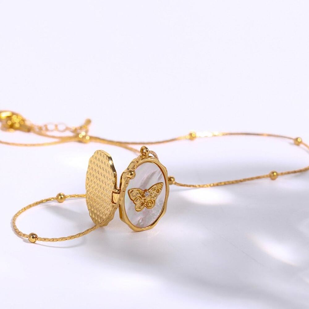 Eco-friendly Gold Plated  Butterfly Necklace